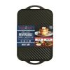 Deluxe Cast Aluminum Reversible Grill Griddle, Black