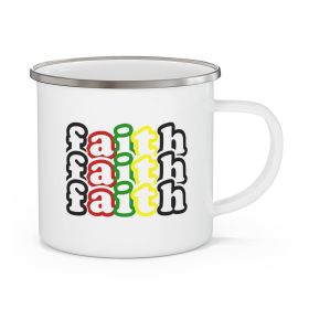 Enamel Camping Mug, Faith Stack - Multicolor