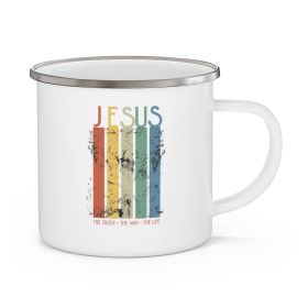 Enamel Camping Mug, Jesus The Truth The Way The Life