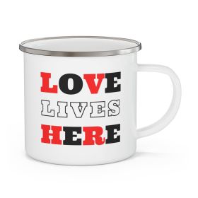 Enamel Camping Mug, Love Lives Here