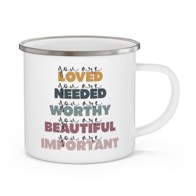 Enamel Camping Mug, You Are Loved Inspiration Affirmation