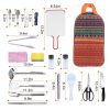 19Pcs Camping Utensil Kit Portable Picnic Cookware Outdoor Kitchen Equipment Campfire Barbecue Gear with Storage Bag