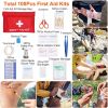 125Pcs Emergency Survival Gear Tactical First Aid Kit Supplies for Outdoor Adventure Camping Hiking Hunting