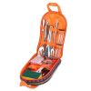 19Pcs Camping Utensil Kit Portable Picnic Cookware Outdoor Kitchen Equipment Campfire Barbecue Gear with Storage Bag