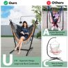 Height Adjustable Hammock Chair with Phone Holder and Side Pocket