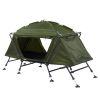 84.6*34.5*49.2in Collapsible Camping Tent with An Integrated Cot Green