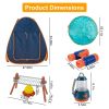 56Pcs Kids Camping Toy Set With Playtent Pretend Oil Lamp Telescope Bonfire Compass Role Play Camping Set