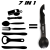 Camping Tableware Outdoor Stainless Steel Knife Spork Combo Multi-function Picnic Cutlery