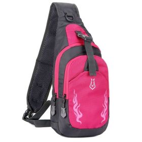 Chest Crossbody Bag Shoulder Bag for Men (Color: Rose Red, Type: Sports Bag)