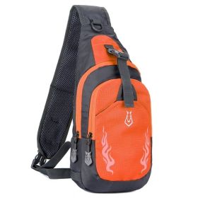 Chest Crossbody Bag Shoulder Bag for Men (Color: Orange, Type: Sports Bag)