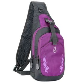 Chest Crossbody Bag Shoulder Bag for Men (Color: Purple, Type: Sports Bag)