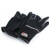 ABU Garcia Fishing Gloves Three Fingers Cut Lure Anti-Slip Leather Gloves PU Outdoor Sports Fingerless Gloves 1Pair High-Quality