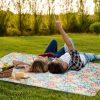 60" x 78" Waterproof Picnic Blanket Handy Mat with Strap Foldable Camping Rug