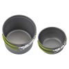 5pcs Camping Cookware Mess Kit with Lightweight Aluminum Pot Bowl Forks Spoons Knives and Carry Mesh Bag