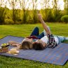 60" x 78" Waterproof Picnic Blanket Handy Mat with Strap Foldable Camping Rug