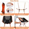 Foldable Camping Chair Collapsible Ultra-light Camping Chai Backpacking Chair For Outdoor Camping Fishing BBQ Beach Picnic