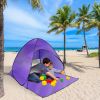 Pop Up Beach Tent Sun Shade Shelter Anti-UV Automatic Waterproof Tent Canopy for 2/3 Man w/ Net Window Storage Bag